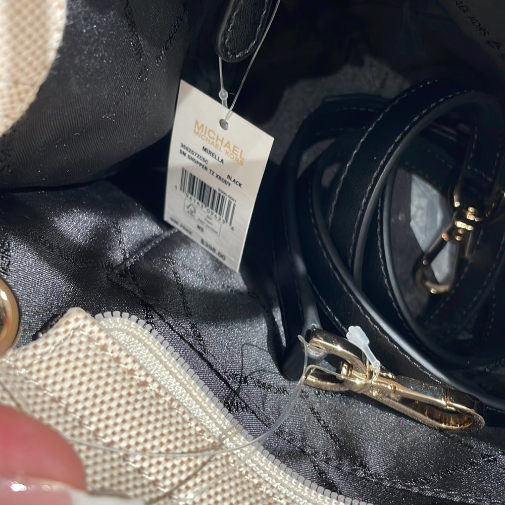 Michael Kors Mirella small shopper crossbody bag canvas - Picture 6 of 8